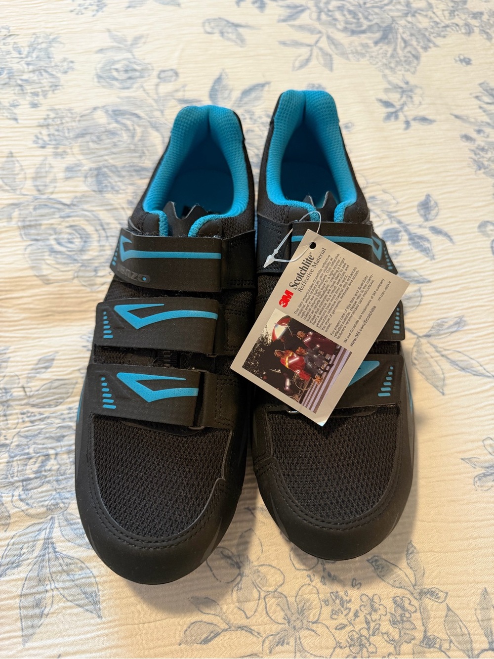 Women’s Black and Blue Athletic Velcro Trainers